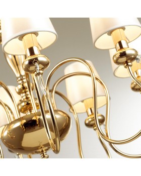 4723/6 CLASSIC ODL20 453 золотой/белый Люстра E14 6*40W 220V MEKI-foto5