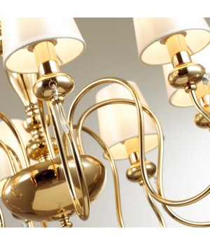 4723/6 CLASSIC ODL20 453 золотой/белый Люстра E14 6*40W 220V MEKI-foto5