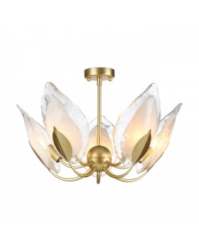 4924/5 HALL ODL22 441 матов.золотой/белый/стекло Люстра E14 5*40W MOKARTA-foto4