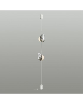 4865/2FC MODERN ODL_EX22 81 серебристый/белый/стекло Натяжной торшер с выкл. E14 2*40W JUNGLE-foto4
