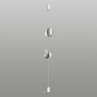 4865/2FC MODERN ODL_EX22 81 серебристый/белый/стекло Натяжной торшер с выкл. E14 2*40W JUNGLE-foto4