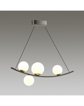 4267/4 MODERN ODL21 339 бел.матов. акрил/ черн/металл Подвесной светильник Е14 4*40W DINO-foto4