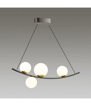 4267/4 MODERN ODL21 339 бел.матов. акрил/ черн/металл Подвесной светильник Е14 4*40W DINO-foto4