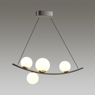 4267/4 MODERN ODL21 339 бел.матов. акрил/ черн/металл Подвесной светильник Е14 4*40W DINO-foto4