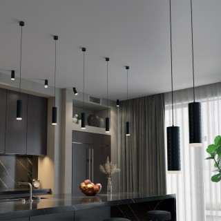 370853 OVER NT22 167 черный Накладной светильник, провод 2м IP20 GU10 9W 220V BRILL-foto3