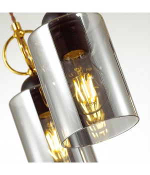 4657/1 COUNTRY ODL20 493 черный/золотой/дымчатый Подвес E27 60W 220V OPIKA-foto7