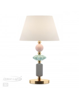 4861/1TB CLASSIC ODL_EX22 77 золотой/раноцветн.керамика/абажур Настольная лампа E27 1*60W 4861/1TB CANDY-foto4