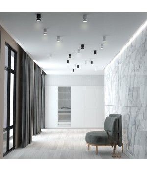 370732 OVER NT21 216 белый Светильник накладной IP20 GU10 9W 235V ELINA-foto3