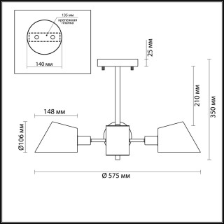 4465/3C MODERNI LN20 138 белый, золотой Люстра потолочная E14 3*60W 220V KENIA-foto2