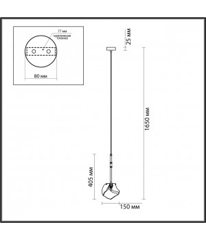 4789/1 LOFT ODL21 501 черный/золотой/прозрачный Подвес G9 1*40W STONO-foto2