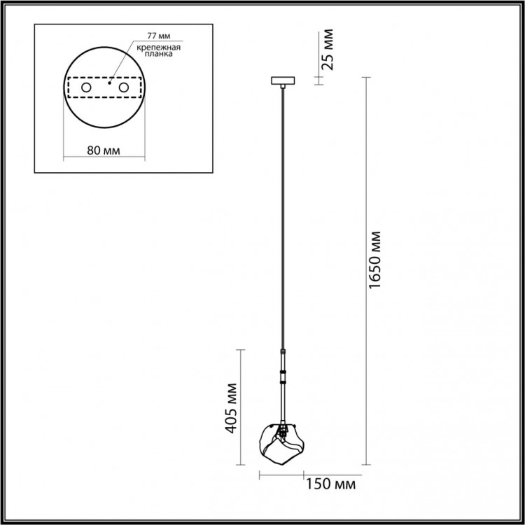 4789/1 LOFT ODL21 501 черный/золотой/прозрачный Подвес G9 1*40W STONO