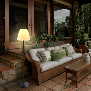 370602 STREET NT19 333 белый абажур/черная арматура Ландшафтный торшер IP44 E27 60W 100-240V CONTE-foto5