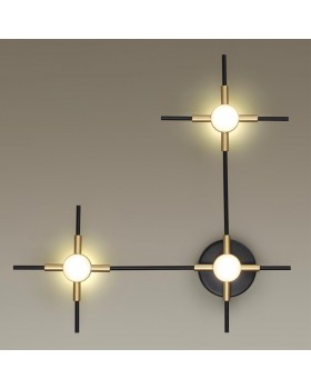 3906/9WL L-VISION ODL21 139 черн/золот/металл Настен. cветильник IP20 LED 9WL 720Лм 4000К COSTELLA-foto4