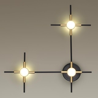 3906/9WL L-VISION ODL21 139 черн/золот/металл Настен. cветильник IP20 LED 9WL 720Лм 4000К COSTELLA-foto4