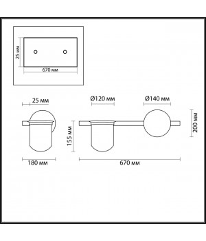 4682/1WA WALLI ODL20 529 золото/белый Настенный светильник E14 1*40W 220V FLOWER-foto2