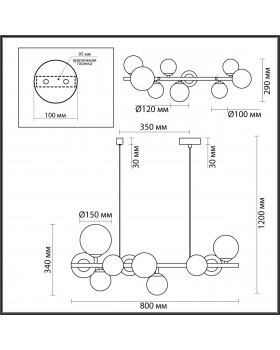 4818/10 MODERN ODL21 395 черный/прозрачный Люстра G9 10*40W TOVI-foto2