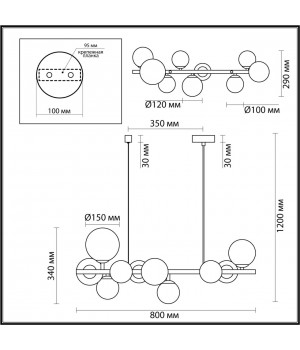 4818/10 MODERN ODL21 395 черный/прозрачный Люстра G9 10*40W TOVI-foto2