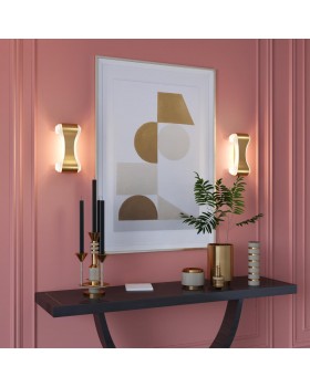 3894/8WG HIGHTECH ODL20 181 золотистый/металл Настенный светильник LED 3000K 8W 220V FARFI-foto3