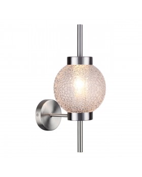 4275/1W MODERN ODL21 335 прозр/стекло/никель/металл Настенный светильник IP20 Е14 1*40W FRANCESCA-foto5