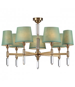 4887/7 MODERN ODL_EX22 89 бронзовый/зеленый/ткань Люстра E14 7*40W LONDON-foto7