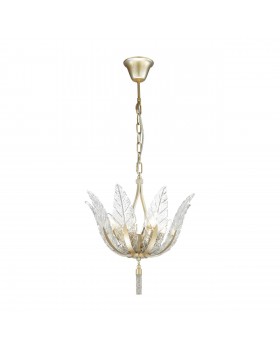 4838/4 HALL ODL21 407 золотистый/стекло/металл.цепочки Люстра E14 4*40W FLOWERI-foto5