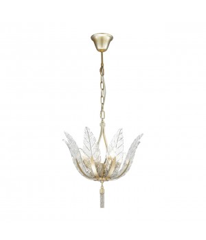 4838/4 HALL ODL21 407 золотистый/стекло/металл.цепочки Люстра E14 4*40W FLOWERI-foto5