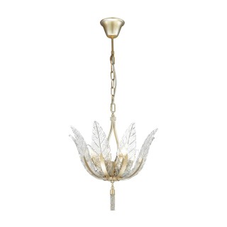 4838/4 HALL ODL21 407 золотистый/стекло/металл.цепочки Люстра E14 4*40W FLOWERI-foto5