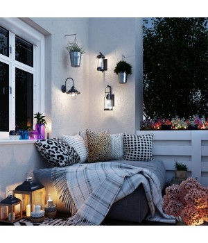 4836/1W NATURE ODL21 577 черный/стекло Ландшафтный настенный светильник E27 1*60W IP44 KALPI-foto3