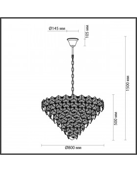 4923/12 MODERN ODL22 325 хром/прозрачный/стекло Люстра E14 10*40W TALERTI-foto2