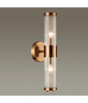 4946/2W DROPS ODL22 539 бронзовый/прозрачный/стекло Настенный светильник E14 1*40W IP44 KEPA-foto3