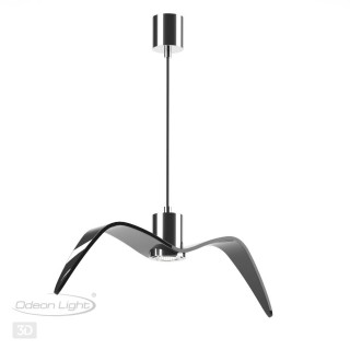 4901/1C PENDANT ODL22 289 чёрный/хром/стекло Подвес GU10 1*5W BIRDS-foto6