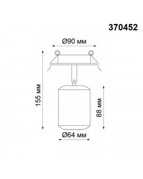 370452 SPOT NT19 282 белый Встраиваемый светильник IP20 GU10 50W 220V PIPE-foto2