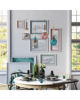 4647/1 PENDANT ODL20 342 золотой/коричневый/разноцветный Подвес E27 60W 220V BELLA-foto3