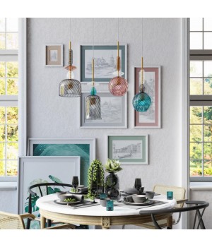 4647/1 PENDANT ODL20 342 золотой/коричневый/разноцветный Подвес E27 60W 220V BELLA-foto3