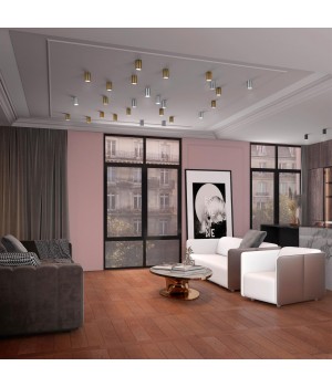 370727 OVER NT21 217 серебро Светильник накладной IP20 GU10 9W 235V ELINA-foto3