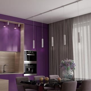 370773 PORT NT21 129 белый Трехфазный трековый cветильник, провод 1м IP20 GU10 50W 220V MAIS-foto3