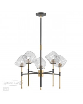 4789/5 LOFT ODL21 501 черный/золотой/прозрачный Люстра G9 5*40W STONO-foto5