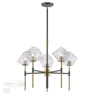 4789/5 LOFT ODL21 501 черный/золотой/прозрачный Люстра G9 5*40W STONO-foto5