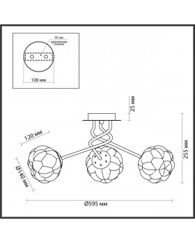 4557/3C MODERNI LN21 081 хром Люстра потолочная E14 3*40W 220V BREANA-foto2