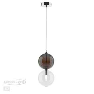 4980/1B PENDANT ODL22 298 хром/коричневый/стекло Подвес G9 1*40W TWIXY-foto5