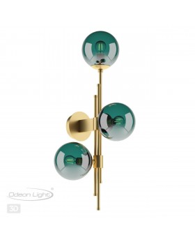 4800/3W PENDANT ODL21 341 бронзовый/изумрудный Бра с выкл. E14 3*60W BRAZERI-foto5