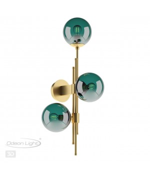 4800/3W PENDANT ODL21 341 бронзовый/изумрудный Бра с выкл. E14 3*60W BRAZERI-foto5