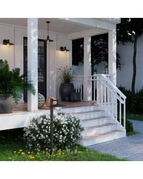 4833/1W NATURE ODL21 573 черный/стекло Ландшафтный настенный светильник E27 1*40W IP44 FURCADIA-foto3