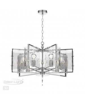 4888/7 MODERN ODL_EX22 93 хром/прозрачный/стекло Люстра E27 7*60W ELEGANTE-foto5