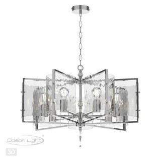 4888/7 MODERN ODL_EX22 93 хром/прозрачный/стекло Люстра E27 7*60W ELEGANTE-foto5