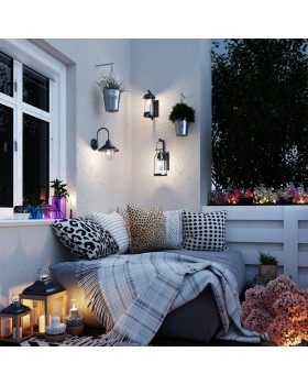 4837/1W NATURE ODL21 577 черный/стекло Ландшафтный настенный светильник E27 1*60W IP44 KALPI-foto3