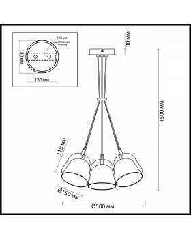 4455/6 MODERNI LN20 184 черный, медный Люстра E14 6*40W 220V JOSEPH-foto2