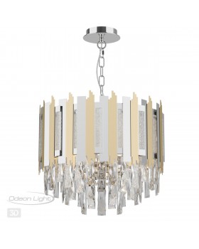 4635/5 CLASSIC ODL20 447 золото/хром/хрусталь Люстра E14 5*40W 220V RUNA-foto4