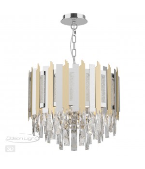 4635/5 CLASSIC ODL20 447 золото/хром/хрусталь Люстра E14 5*40W 220V RUNA-foto4