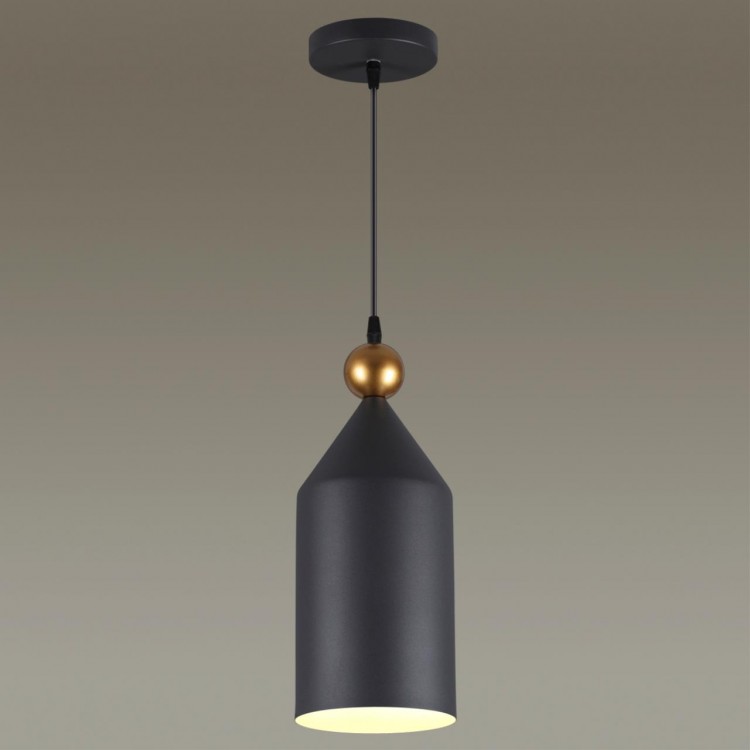 4091/1 PENDANT ODL19 359 темн.серый/золотой Подвес Е27 1*40W BOLLI